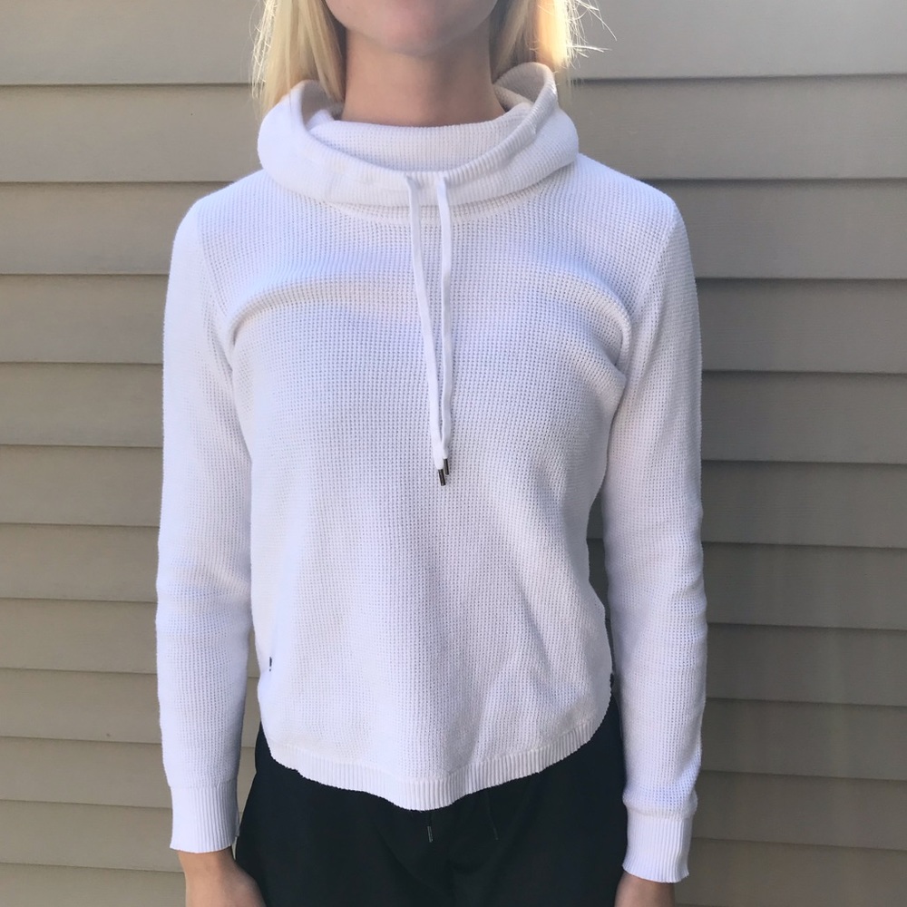White Ralph Lauren Drawstring Turtleneck